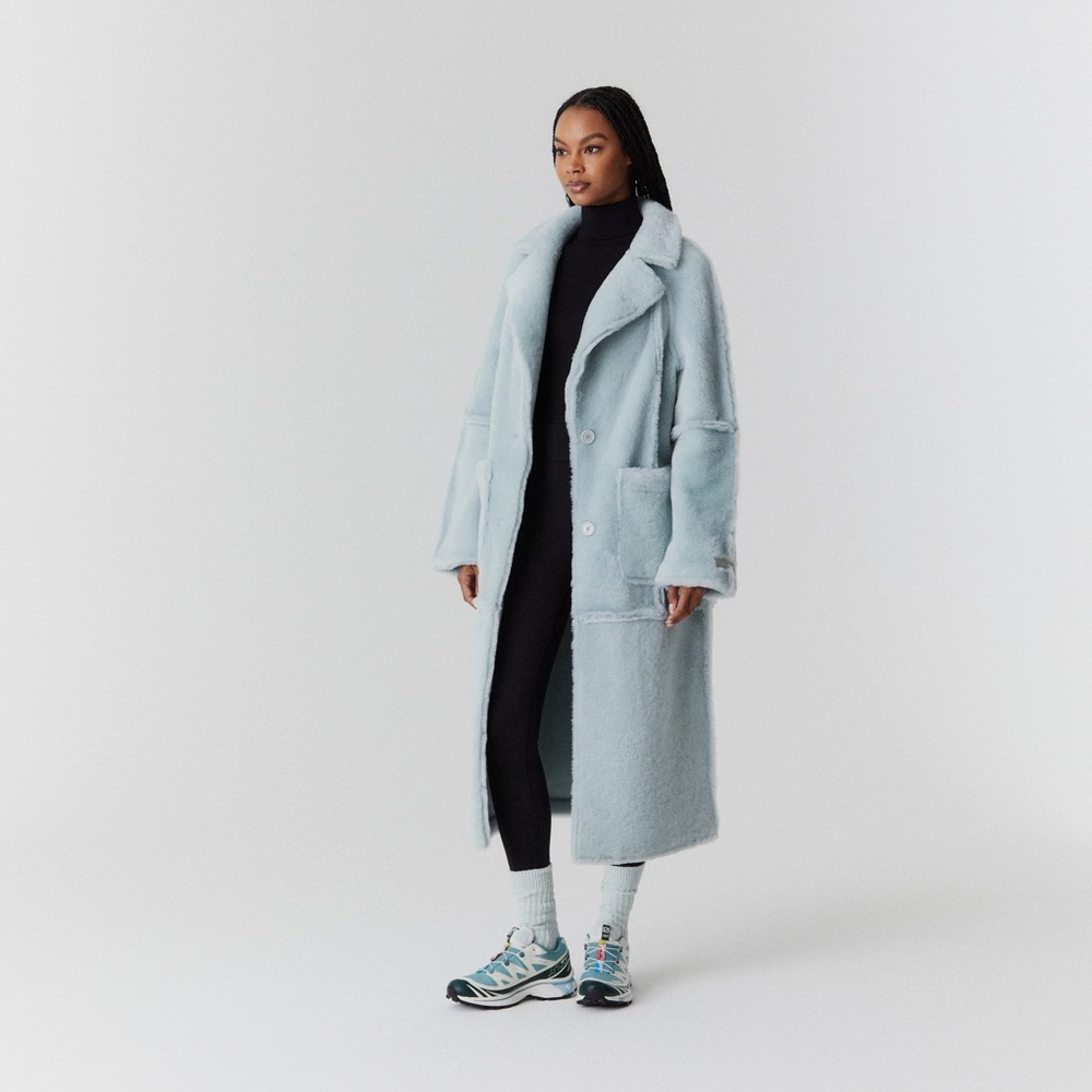 ISO Kith Rory blue shearling fur coat XS-S